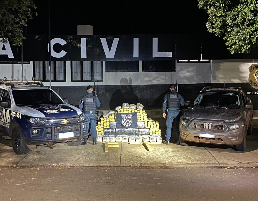 Força Tática prende homem com veículo carregado com quase meia tonelada de drogas na BR-487